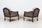 English Mahogany Bergere Suite, 1930s, Set of 3 16