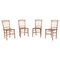 19th Century French Faux Bamboo Rattan Chairs, Set of 4 1