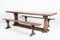 Large English Oak Trestle Table 5