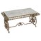 Tavolino da caffè in marmo e ferro battuto, Francia, Immagine 1