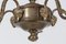 English Rams Head 5-Arm Chandelier in Brass, Image 2