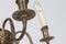 Lámpara de araña inglesa de latón con cinco brazos, Imagen 3