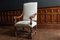 19th Century French Louis XIV Style Mahogany Armchair in Linen, Image 2