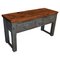 English Grey Painted Workshop Table or Kitchen Counter 1