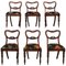 19th Century English Upholstered Chairs in Rosewood, Set of 6 1