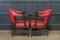 English Red Studded Club Chairs, 1920s, Set of 2 9