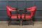 English Red Studded Club Chairs, 1920s, Set of 2, Image 9