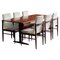 Rosewood Patchwork Dining Table & Chairs by Guiseppe Scapinelli, 1950s, Set of 7 1
