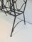 Leather and Lacquered Metal Magazine Rack by Jacques Adnet 8