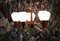 Lampada da soffitto in teak, ottone e vetro opalino, anni '50, Immagine 2