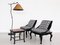 Mid-Century Asian Side Chairs in Black Lacquered Wood and New Upholstery, 1970s, Set of 2, Image 2