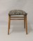 Tabouret Vintage en Tissu Jacquard 11