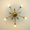 Ceiling Light with Five Brass Leaves by Nikoll, Image 7