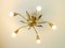 Lampada da soffitto con cinque foglie in ottone di Nikoll, Immagine 4