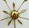 Ceiling Light with Five Brass Leaves by Nikoll 6