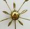 Ceiling Light with Five Brass Leaves by Nikoll, Image 6