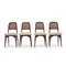 Wiener Stühle aus Stroh & Samt, 1950er, 4er Set 4