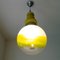 Gelbe & weiße Hängelampe aus Glas im Stil von AV Mazzega 6