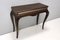 Vintage Italian Rectangular Solid Walnut Console Table with Engraved Mirror Motif 5