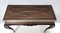 Vintage Italian Rectangular Solid Walnut Console Table with Engraved Mirror Motif 9