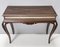 Vintage Italian Rectangular Solid Walnut Console Table with Engraved Mirror Motif 8