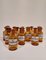 Antique German Amber Glass Apothecary Pharmacy Hand Blown Jars, Set of 13 3