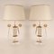 Mid-Century Modern French Hollywood Regency Neoclassical Acrylic and Gilt Bronze Lyre Shaped Table Lamps, 1970s, Set of 2 4