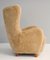 Danish High Back Lounge Chair in Lambskin by Sigvard Bernadotte for Flemming Lassen, 1940s 6