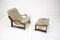 Scandinavian Armchair & Footstool, 1960s, Set of 2 2