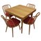 Vintage Suman Stühle & Tisch von Thonet, Tschechoslowakei, 1960er, 5er Set 1