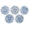 Antique Blue Onion Side Plates in Hand-Painted Porcelain from Stadt Meissen, Set of 5 5