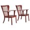 Danish Canada Armchairs in Stained Beech by Fritz Hansen, Set of 2, 1940s, Image 1