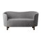 Light Grey and Smoked Oak Sahco Nara Mingle Sofa by Lassen 2