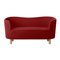 Red and Natural Oak Raf Simons Vidar 3 Mingle Sofa by Lassen 2