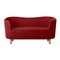 Red and Natural Oak Raf Simons Vidar 3 Mingle Sofa by Lassen, Image 2