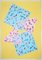 Natalia Roman, Blue and Pink Terrazzo Floor, 2022, Acrylic on Watercolor Paper 1