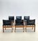 Monk Chairs in Black Leather by Afra and Tobia Scarpa for Molteni, Set of 6 4