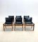 Monk Chairs in Black Leather by Afra and Tobia Scarpa for Molteni, Set of 6 3