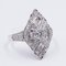 Antique Style Ring in 18K White Gold with Diamonds 2