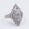 Antique Style Ring in 18K White Gold with Diamonds, Image 2
