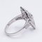 Antique Style Ring in 18K White Gold with Diamonds 3