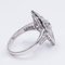 Antique Style Ring in 18K White Gold with Diamonds, Image 3