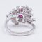 18K White Gold Ring with Central Ruby ​and Brilliant Cut Diamonds 4