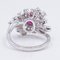 18K White Gold Ring with Central Ruby ​and Brilliant Cut Diamonds, Image 4