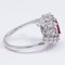 18K White Gold Ring with Central Ruby ​and Brilliant Cut Diamonds 3