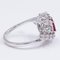 18K White Gold Ring with Central Ruby ​and Brilliant Cut Diamonds, Image 3