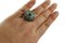 14 Karat White Gold Cluster Ring With Blue Sapphire, Diamonds, Emeralds & Rubies 5