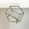 Italian Art Deco Metal & Decorate Glass Coffee Table With Magazine Rack, 1950s, Image 6