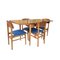 Mid-Century Teak & Beech Wood Dining Table & Chairs, Set of 5 2