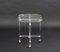 Mid-Century Acrylic and Brass Octagonal Coffee Table with Tray from Christian Dior 6